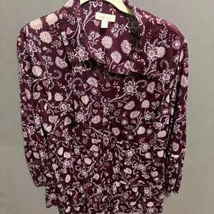 Style & Co. from Macy's Burgundy and Pink Floral Tunic Lot 50
